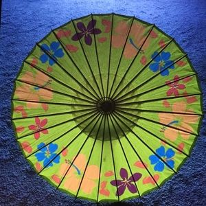 Hibiscus Kiwi Parasol Decoration